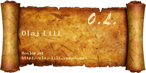 Olaj Lili névjegykártya