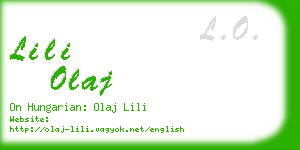 lili olaj business card